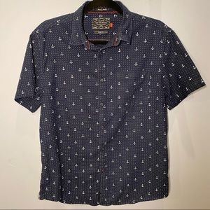 Nautical Men’s Short Sleeve Button Down Shirt